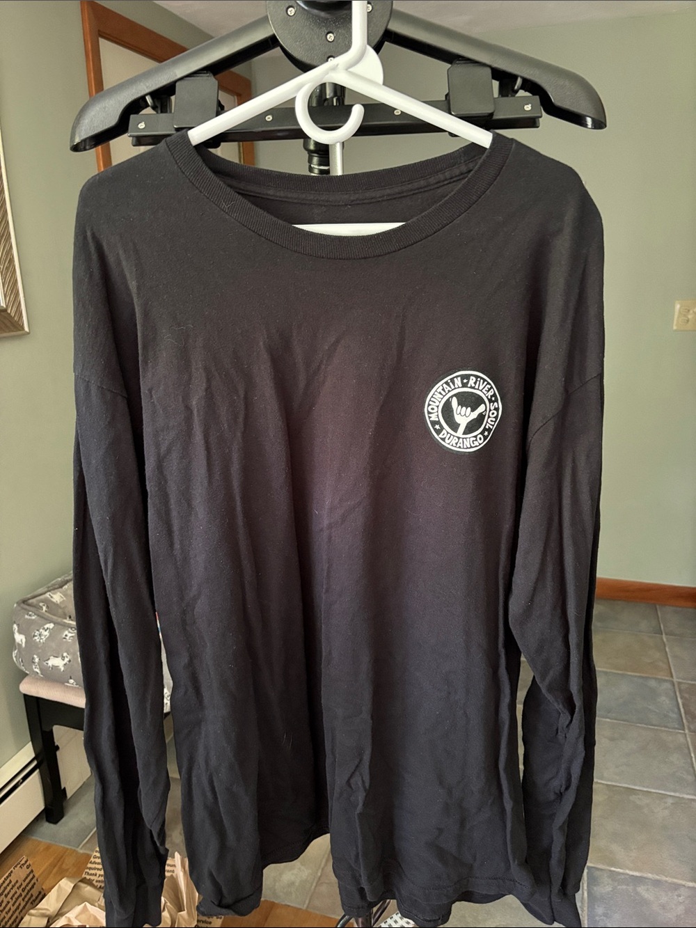 Durango Black Long Sleeve Tee with Small Chest Logo